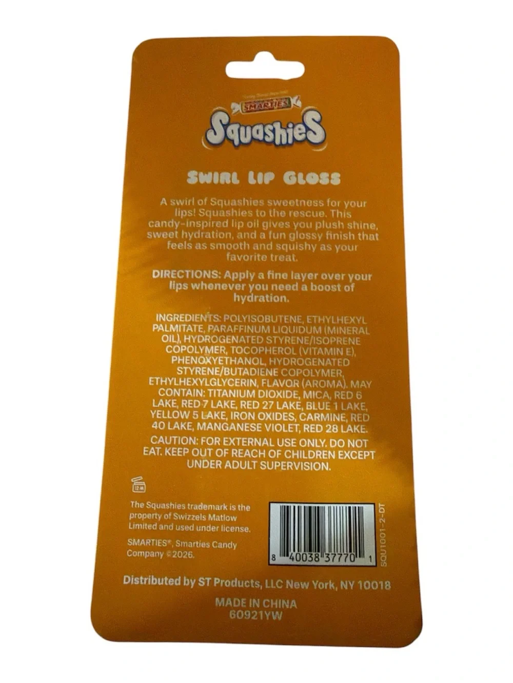 Smarties Squashies Swirl Lip Gloss Mixed Fruit